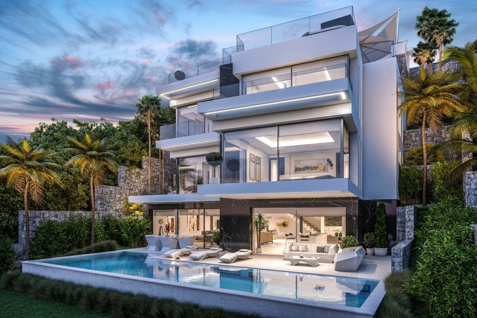 Espectacular villa en primera l&iacute;nea del mar