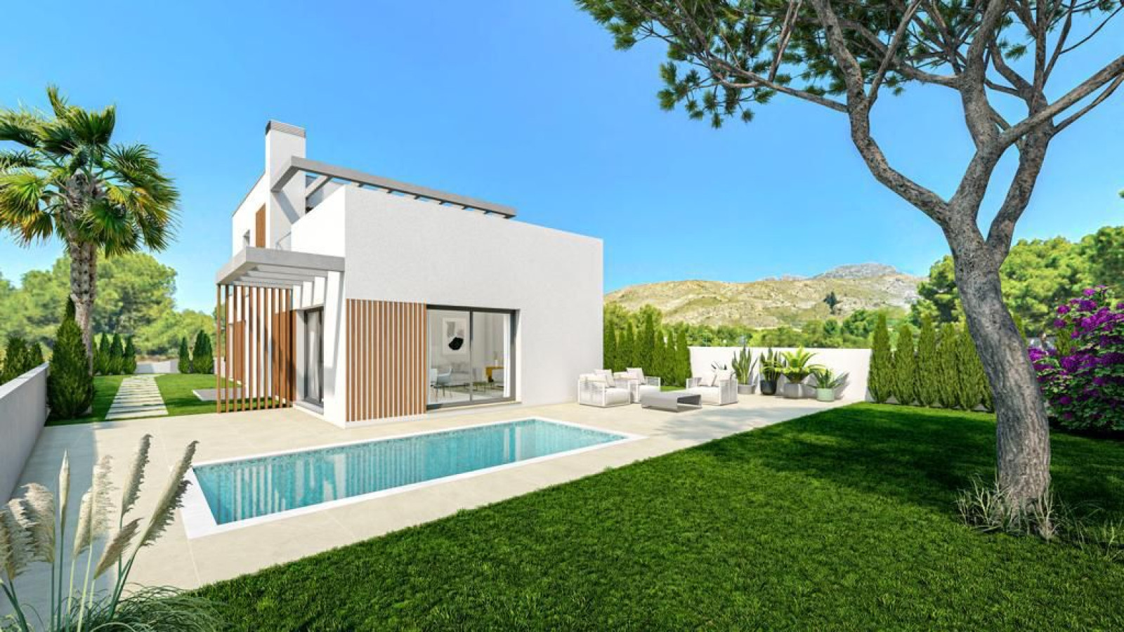 Villa en construcci&oacute;n en Sierra Cortina, Finestrat