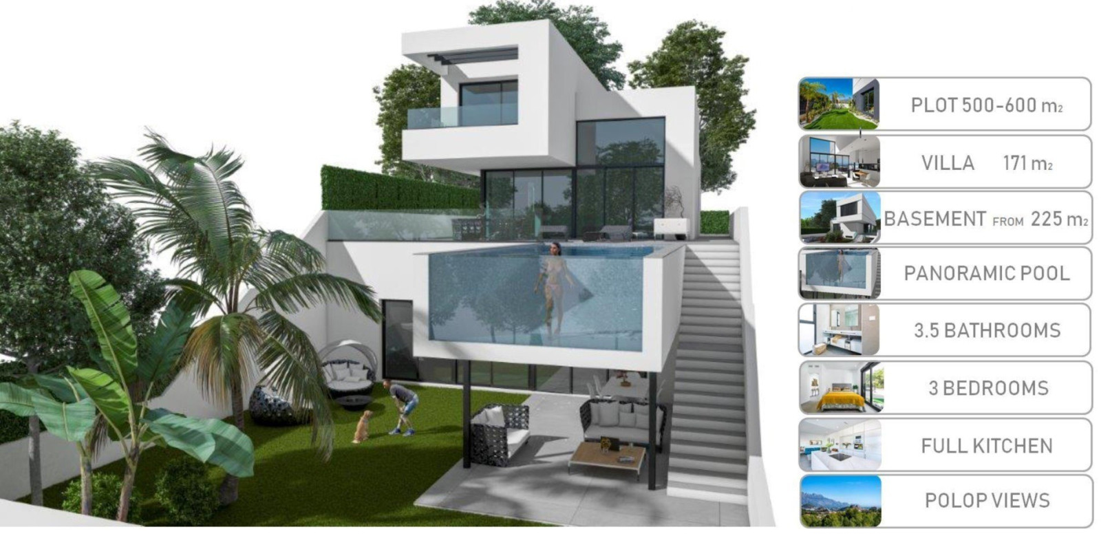 Nuevas villas de 399 m2 en Polop